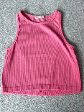 Stradivarius Pink Crop Top | Size L | Summer Basic
